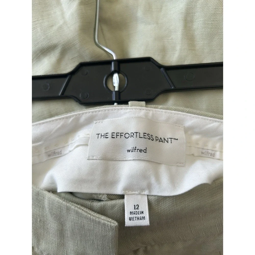 Aritzia Wilfred‎ The Effortless Sage Linen High Waist Women's Pants Wide Leg 12